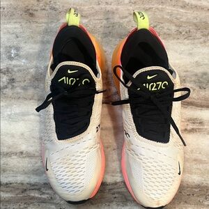 Nike Air Zoom Athletic Shoes - Cream, Black, Orange